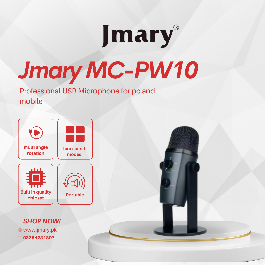 Jmary MC-PW10 Professional USB Microphone for Pc and Mobile Jmary MC-PW10 Professional USB Microphone for Pc and Mobile